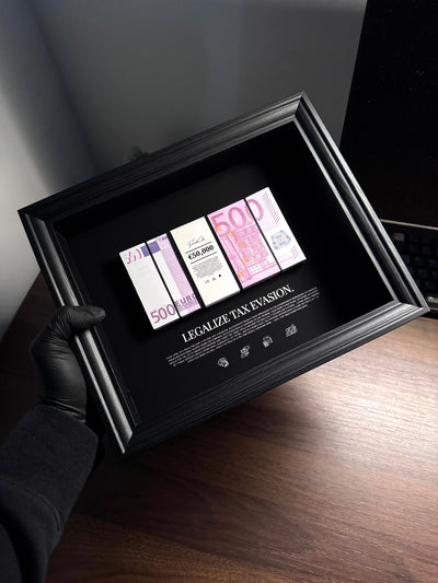 Tax Evasion - EURO Money Art Frame