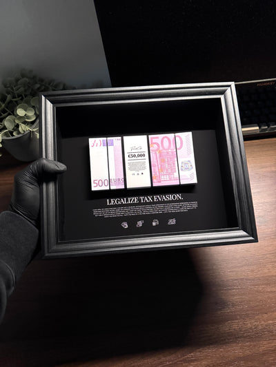 Tax Evasion - EURO Money Art Frame