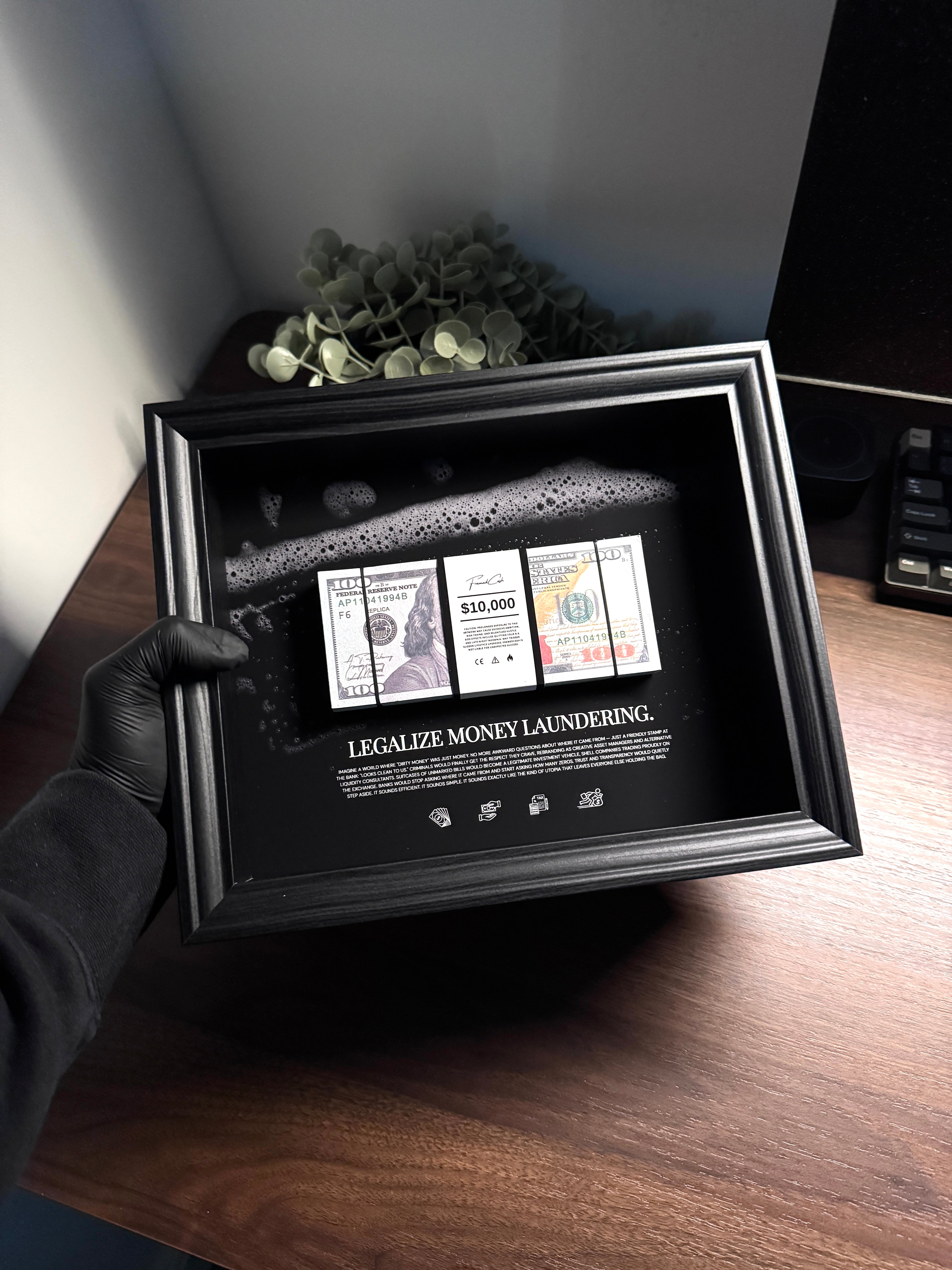Money Laundering - USD Money Art Frame