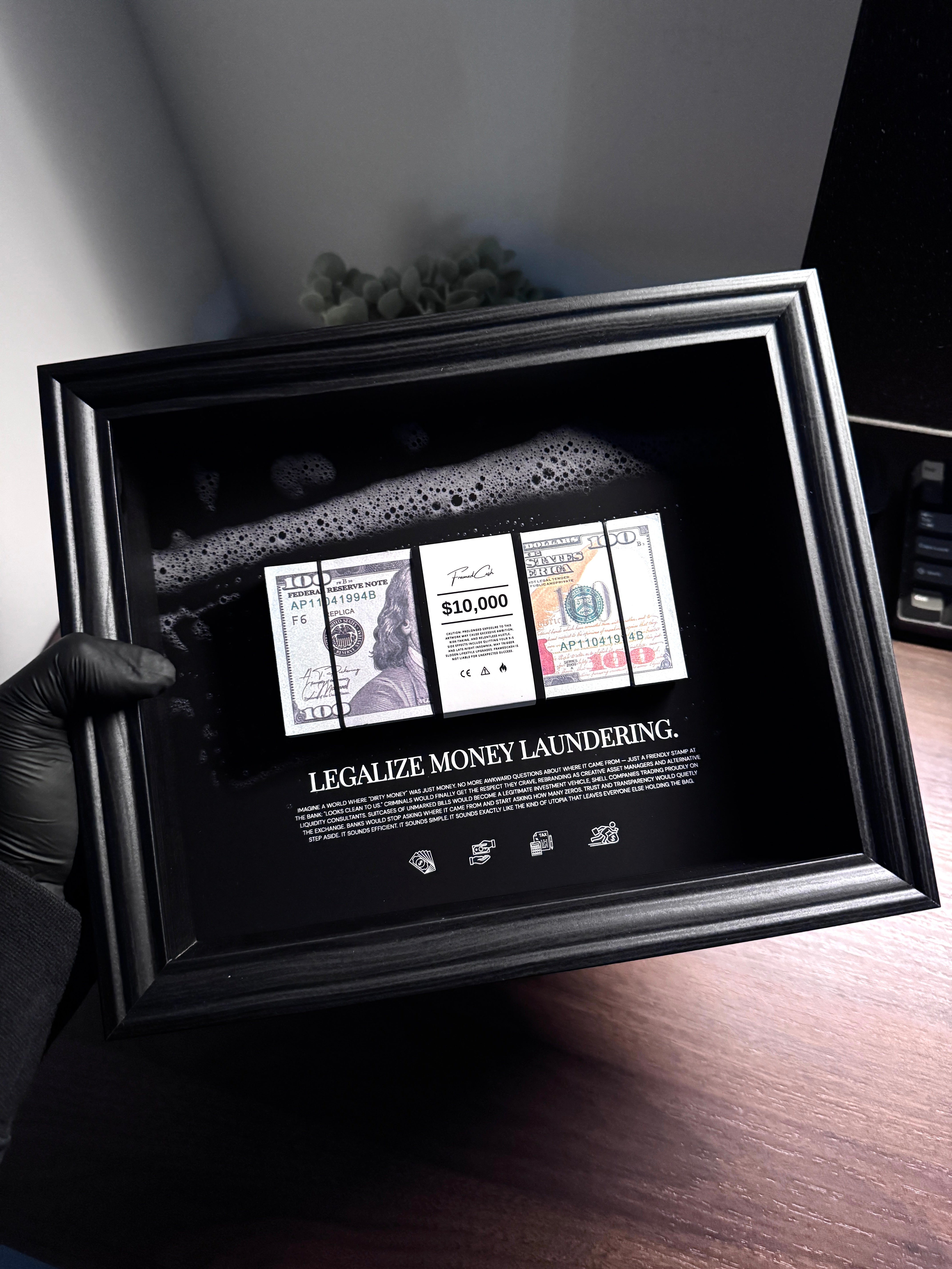 Money Laundering - USD Money Art Frame