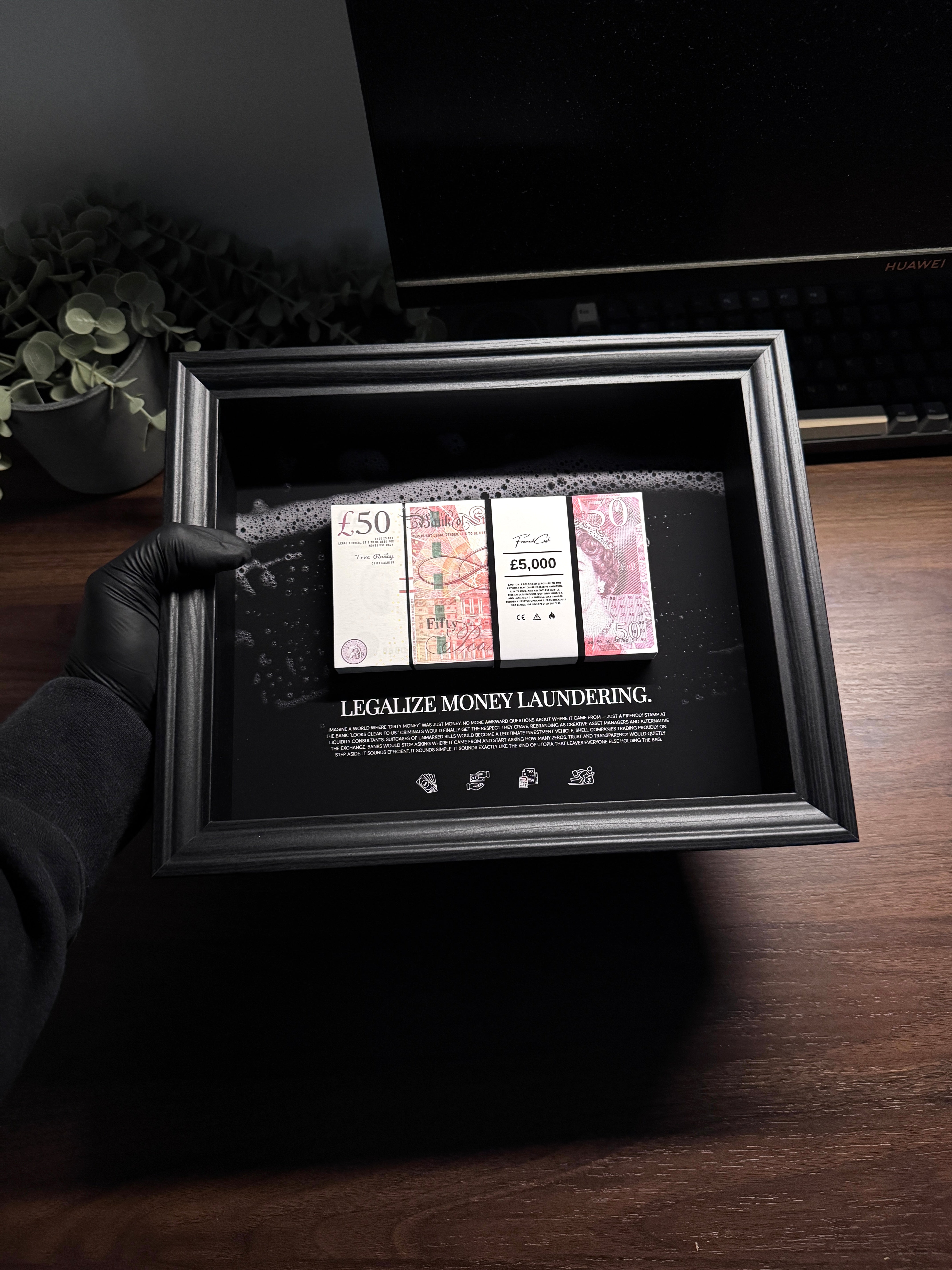 Money Laundering - GBP Money Art Frame