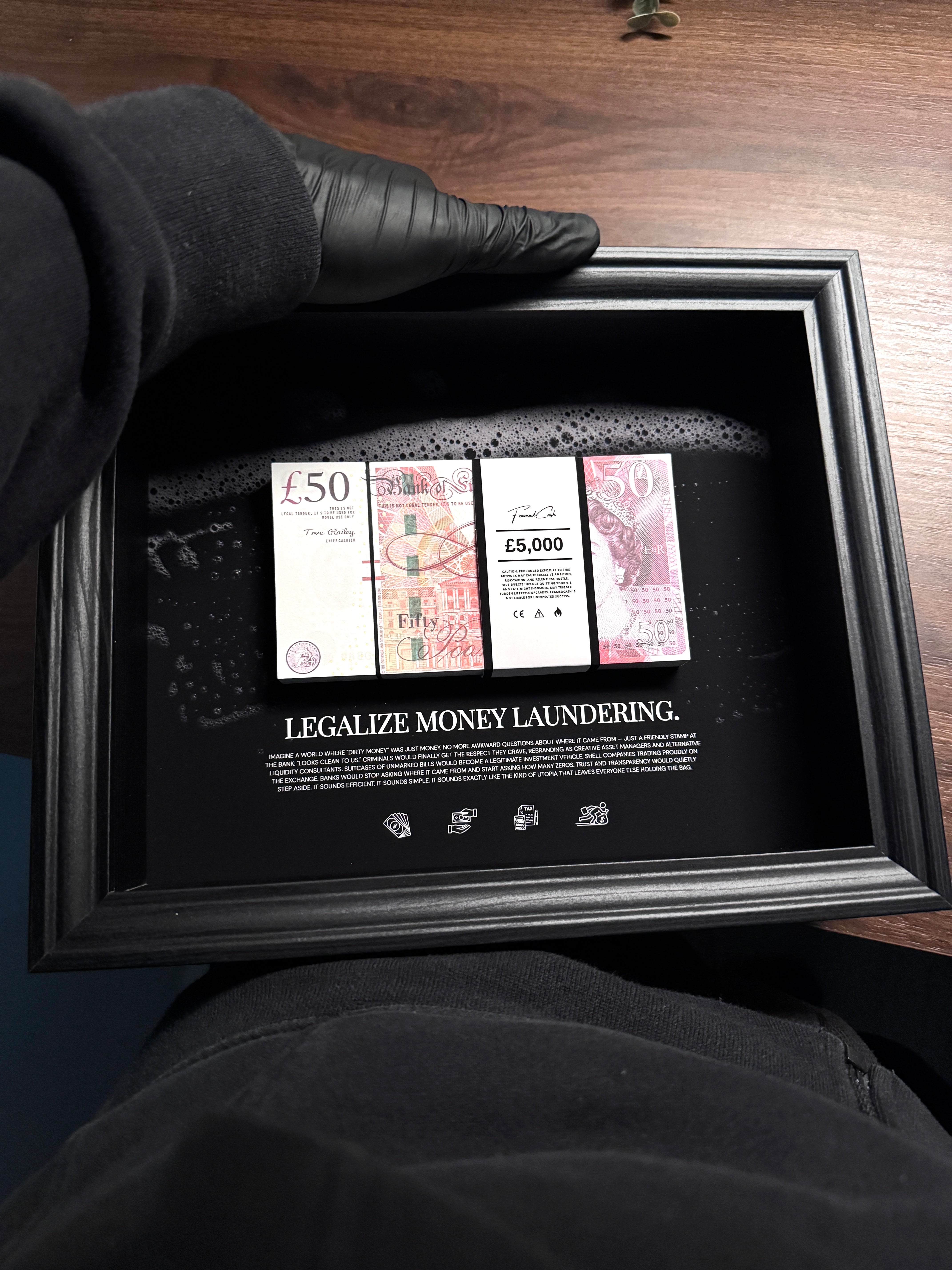 Money Laundering - GBP Money Art Frame