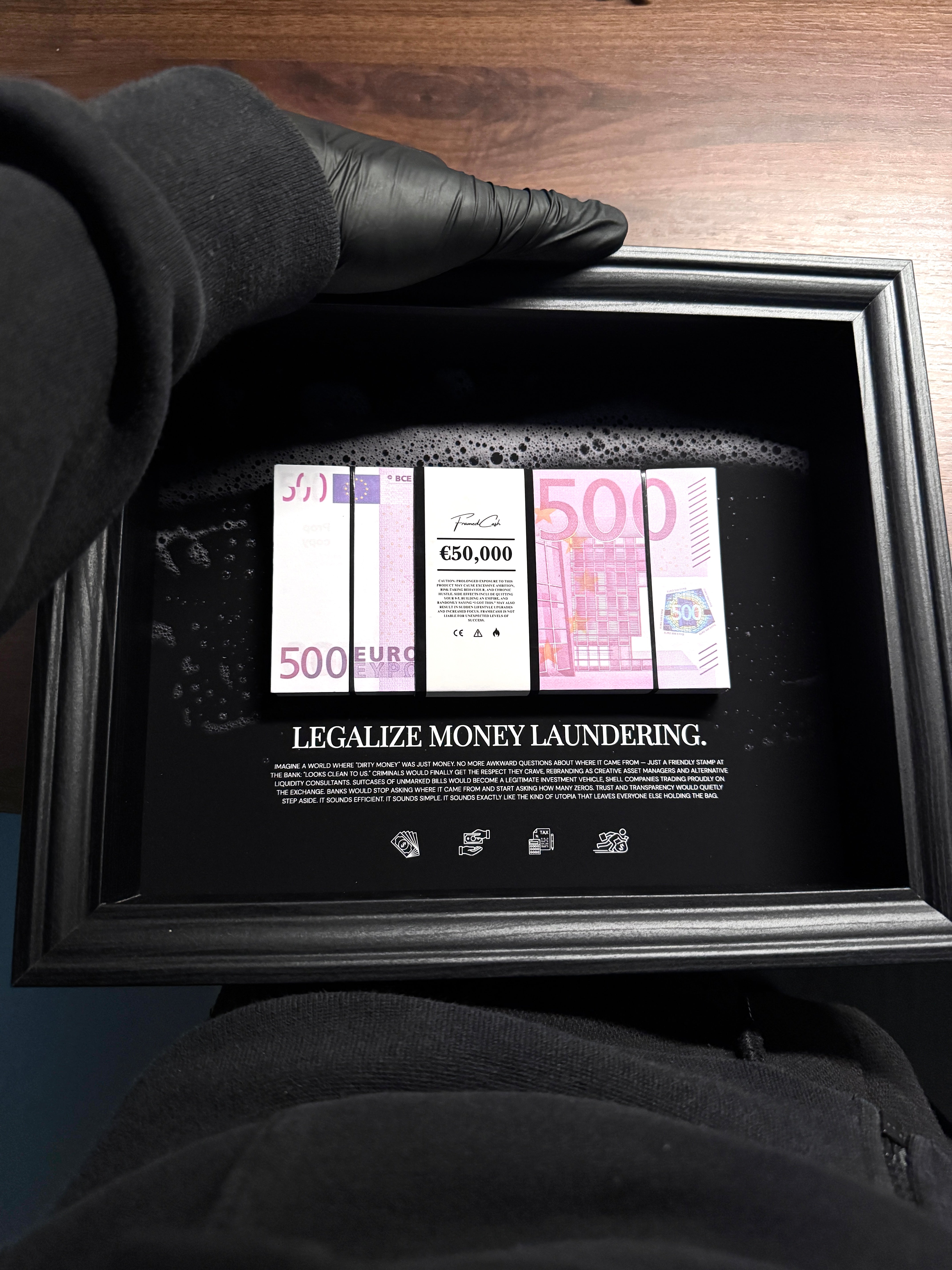 Money Laundering - EURO Money Art Frame