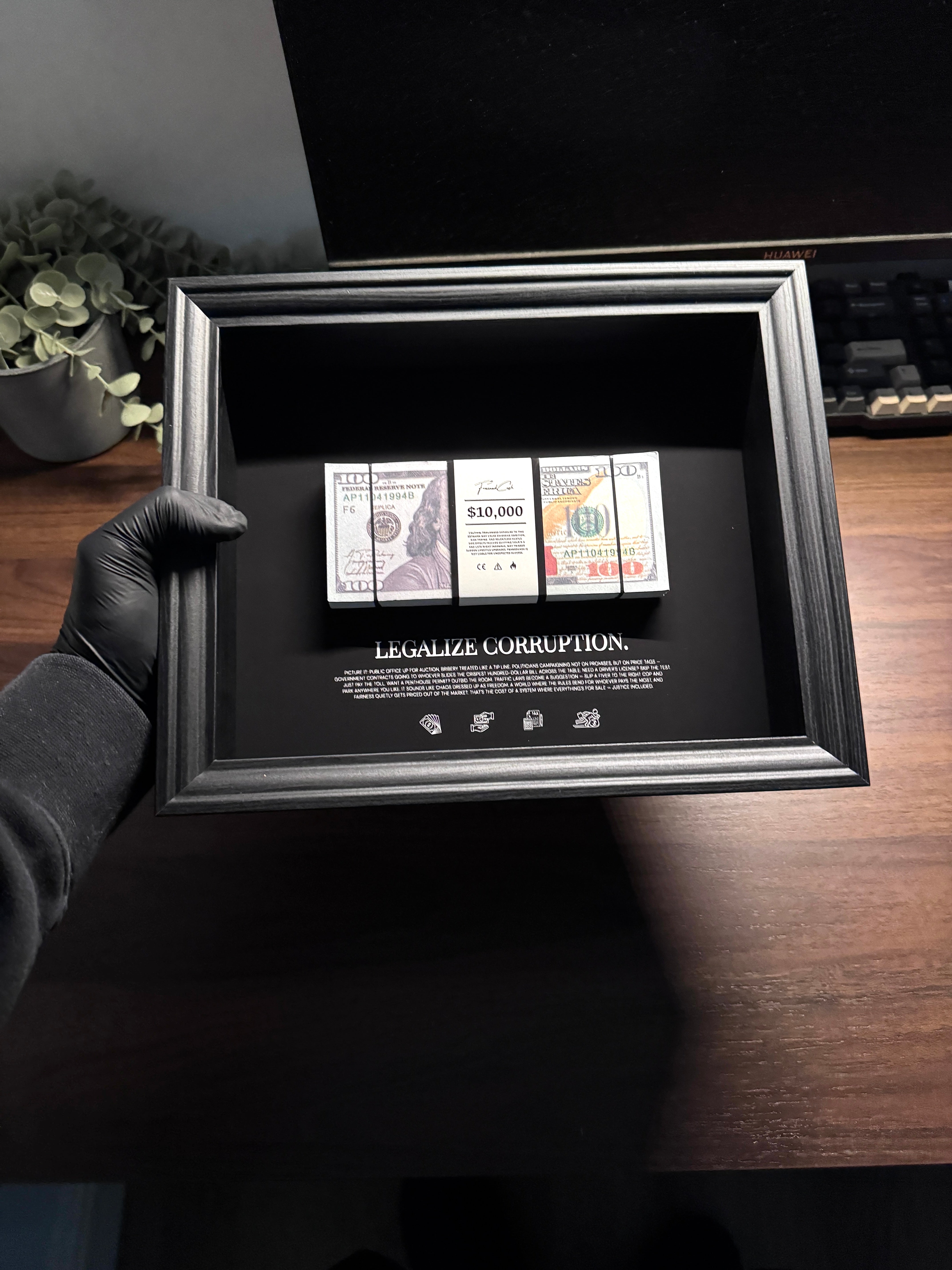 Corruption - USD Money Art Frame