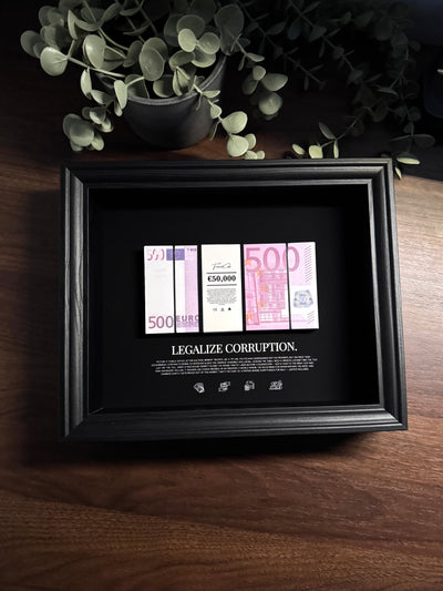 Corruption - EURO Money Art Frame