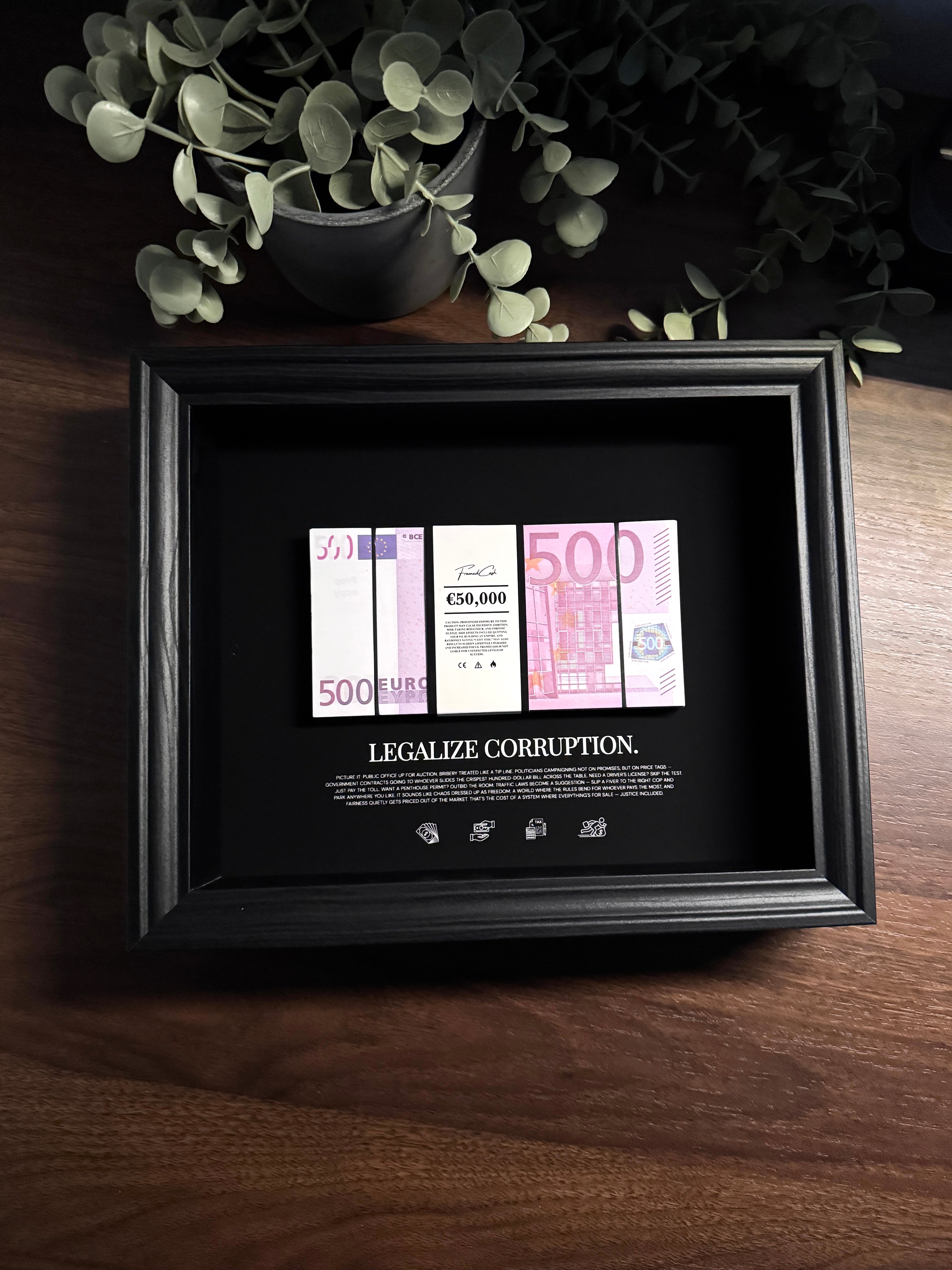 Corruption - EURO Money Art Frame