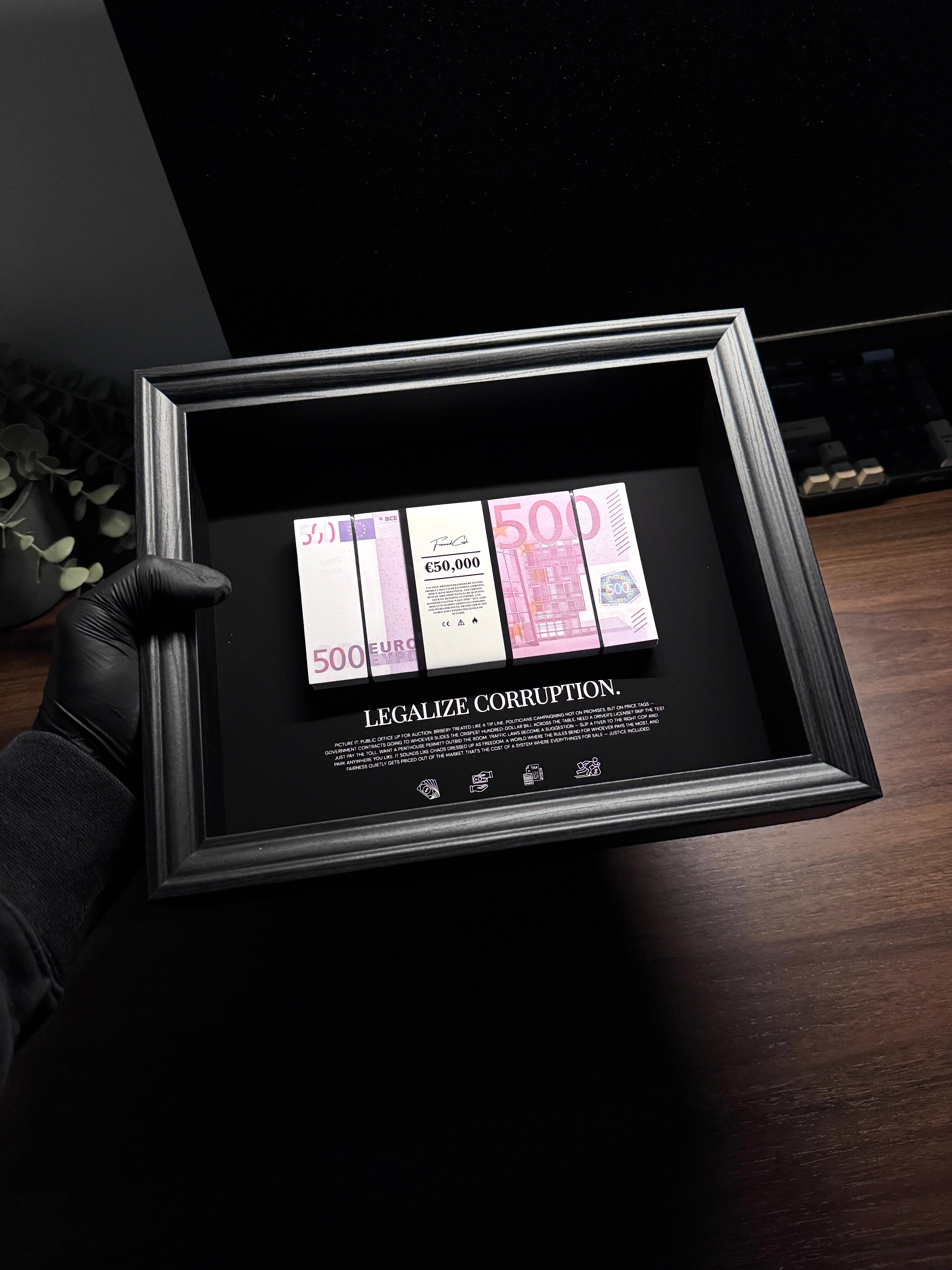 Corruption - EURO Money Art Frame