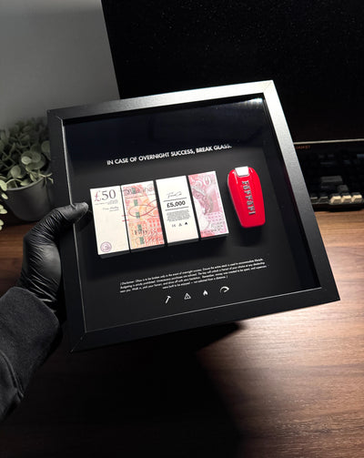 IN CASE OF OVERNIGHT SUCCESS FRAME – GBP & FERRARI EDITION