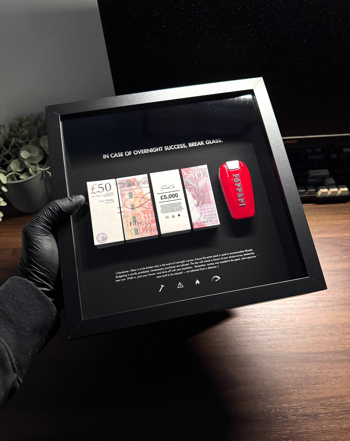 IN CASE OF OVERNIGHT SUCCESS FRAME – GBP & FERRARI EDITION