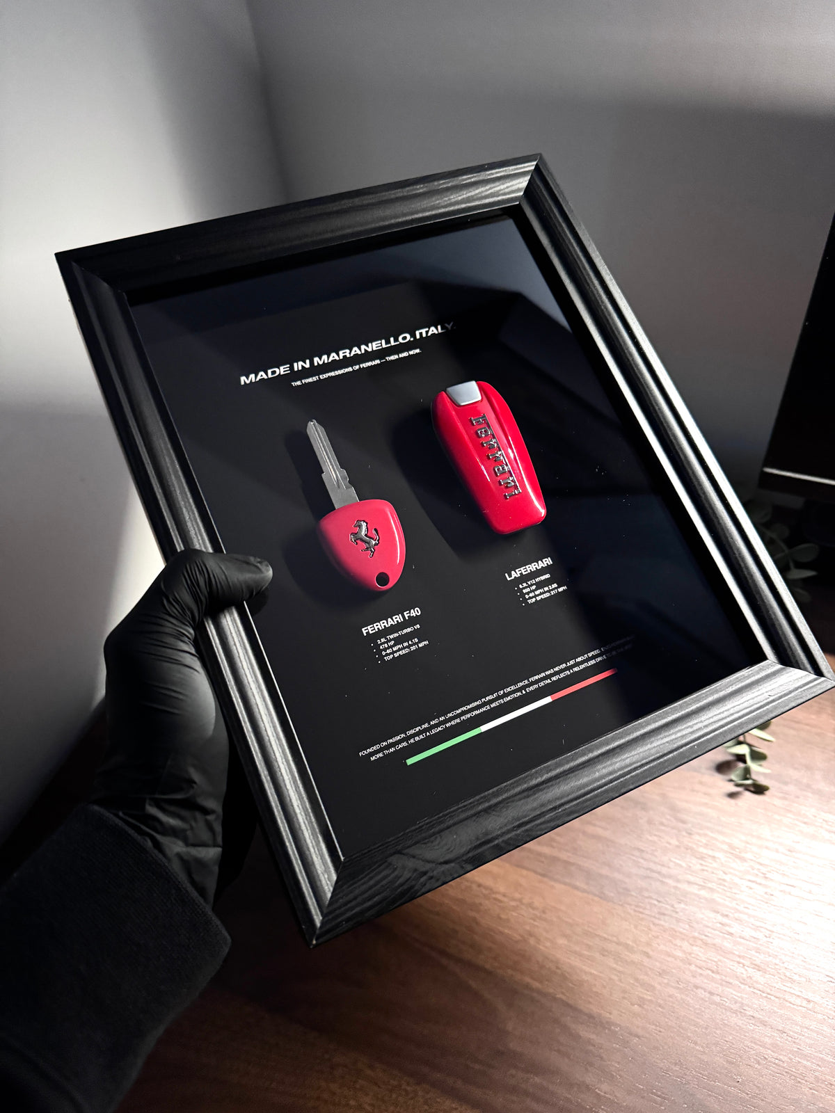 THE FERRARI KEYS EVOLUTION FRAMED