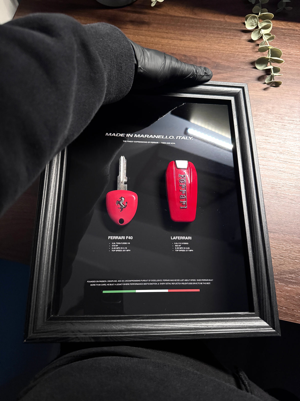 THE FERRARI KEYS EVOLUTION FRAMED