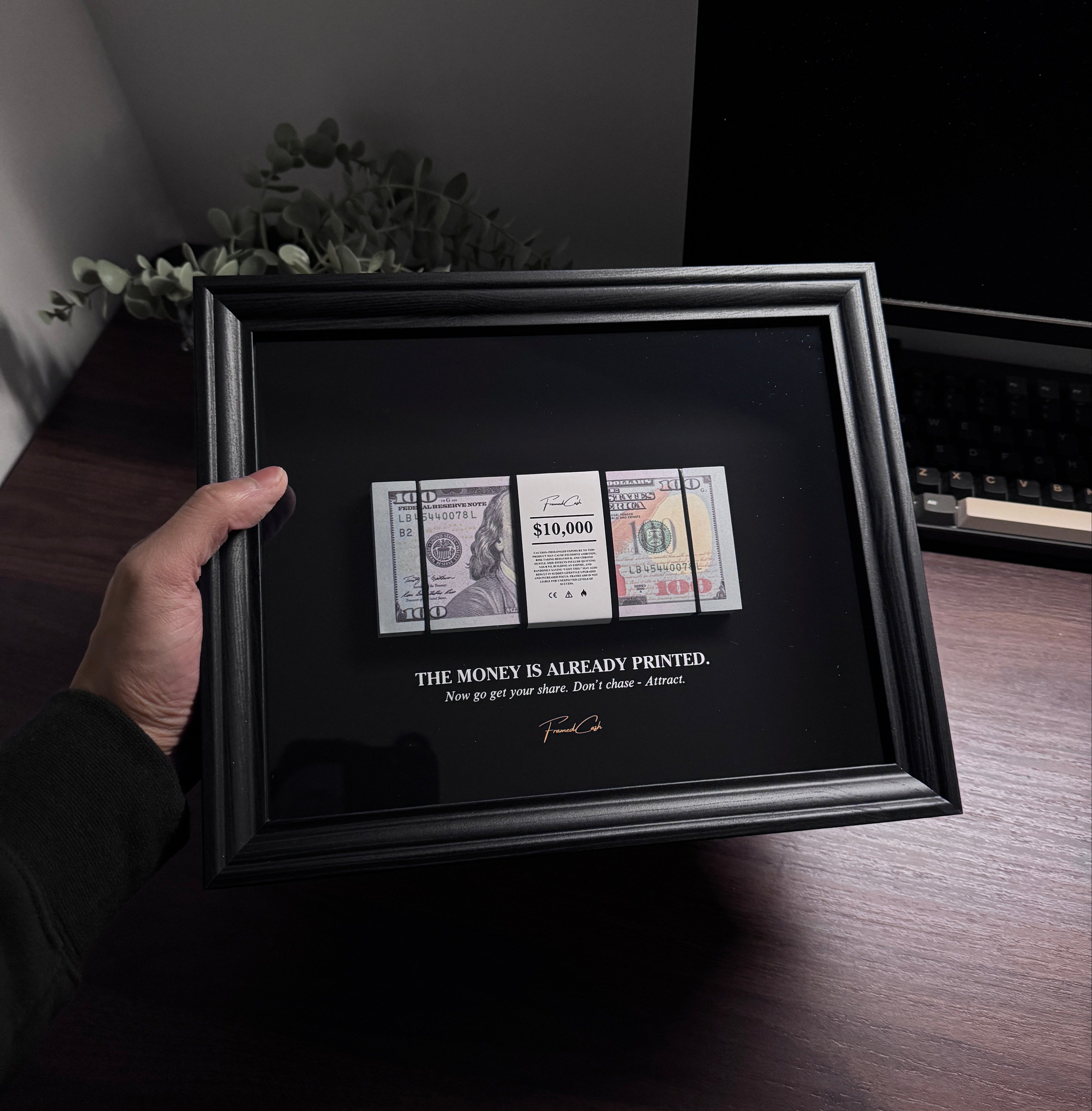The Money Is Already Printed Frame - USD Edition