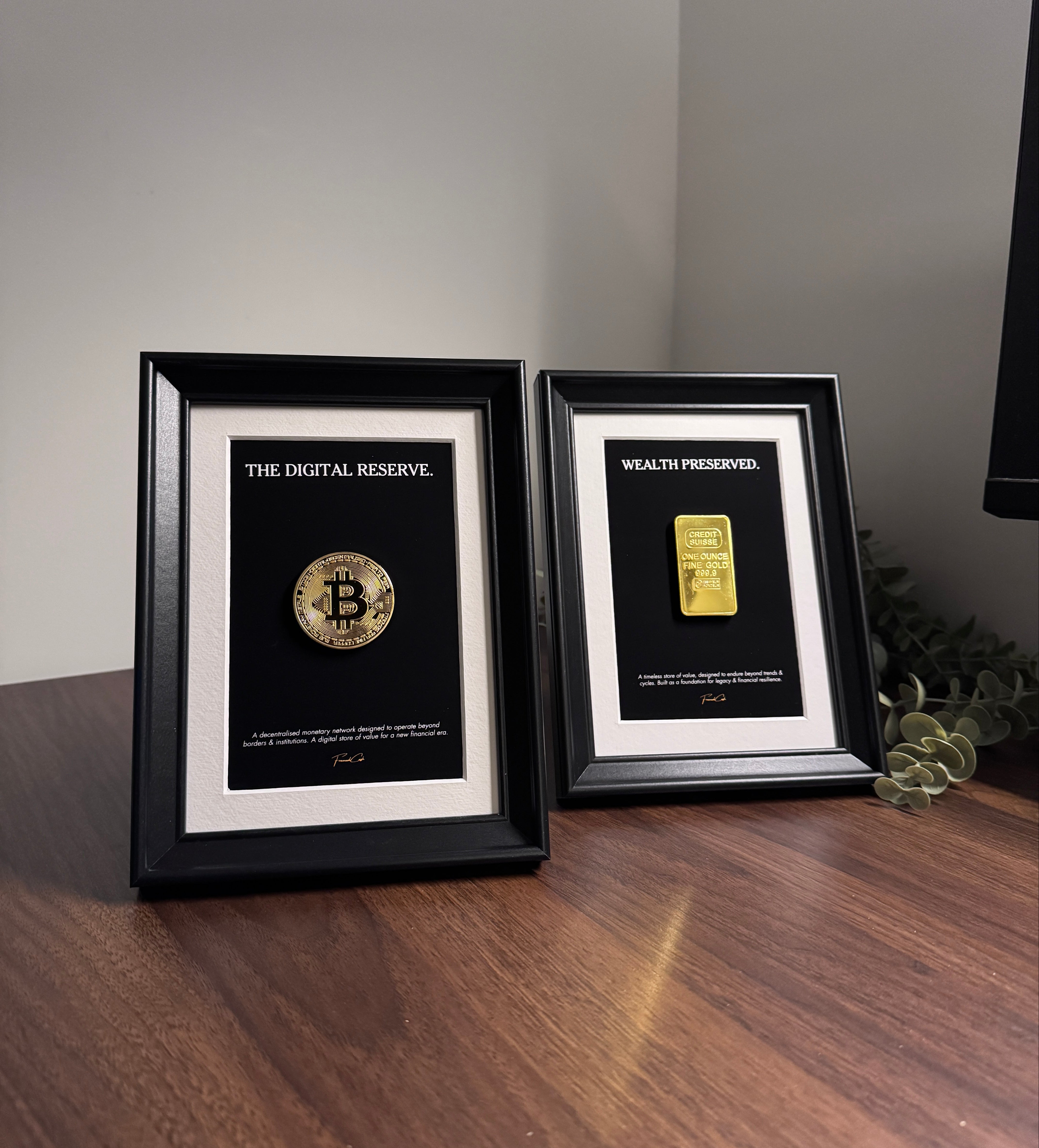 Digital & Physical Stores of Value - Set of 2 Mini Frames