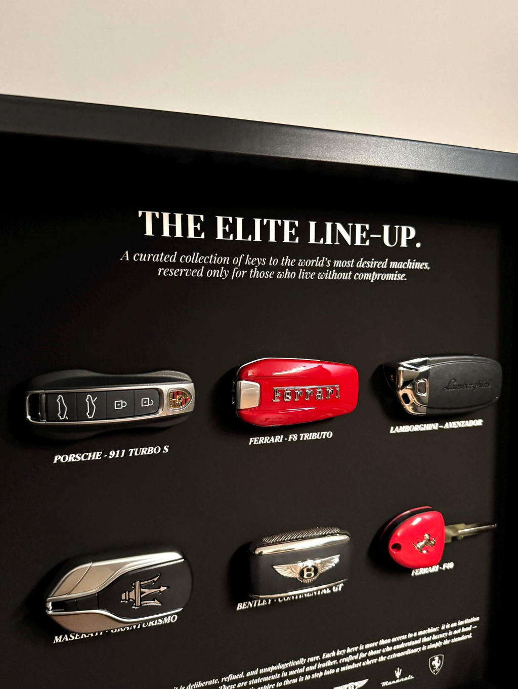 The Elite Line-Up | Luxury Supercar Keys Display