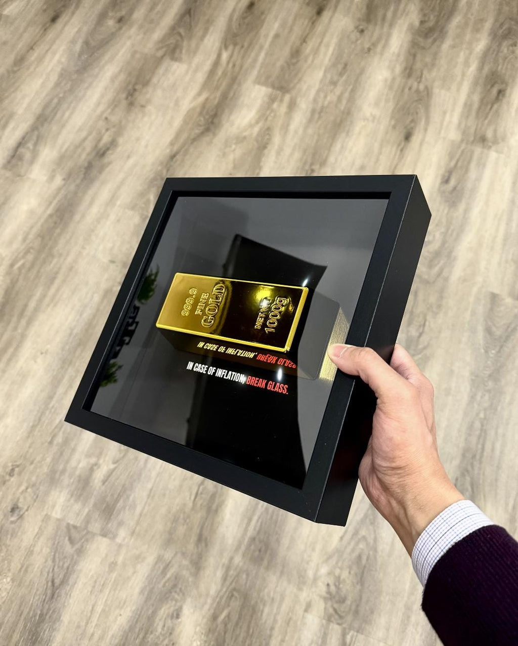 In Case of Inflation - Gold Bar Frame