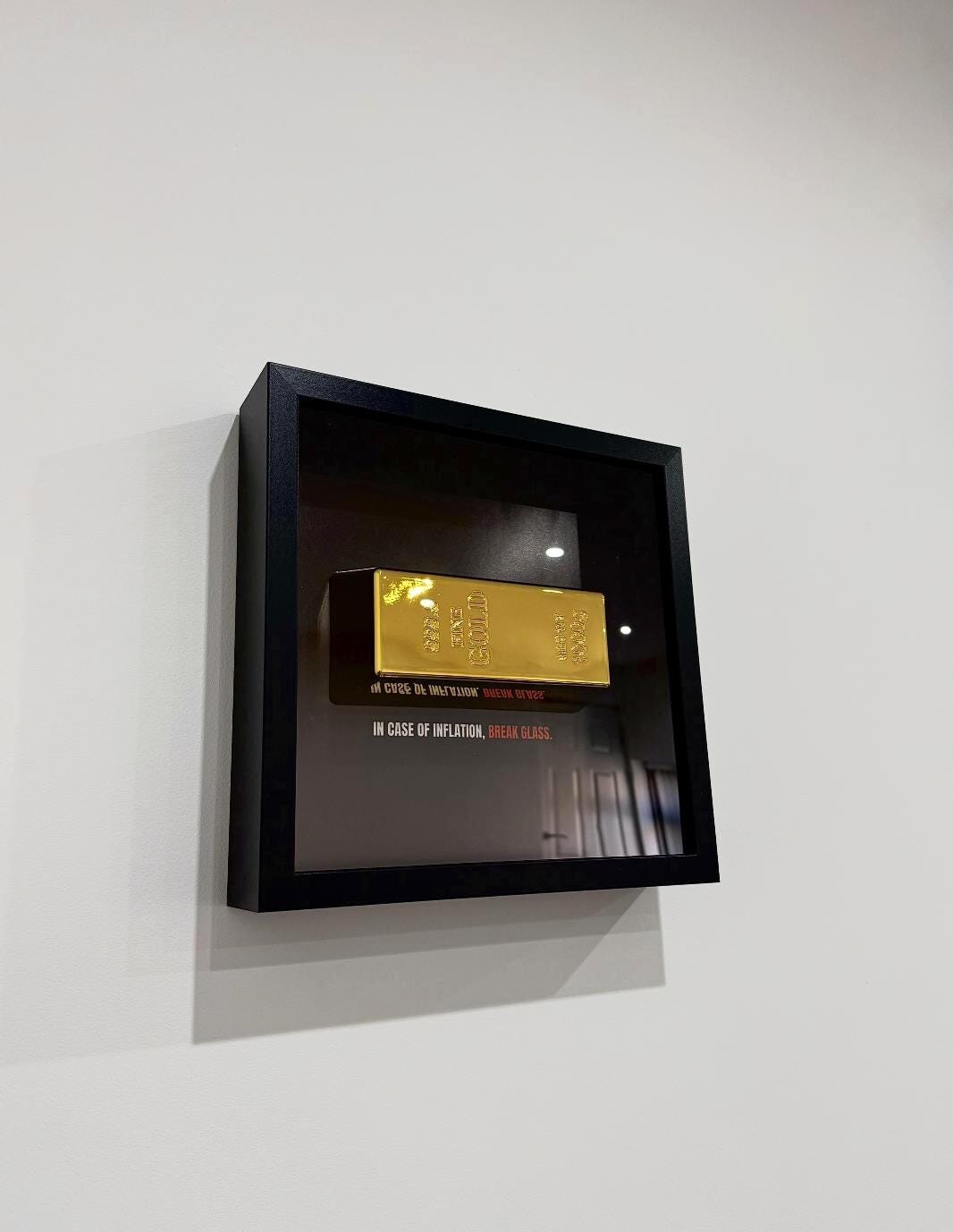 In Case of Inflation - Gold Bar Frame
