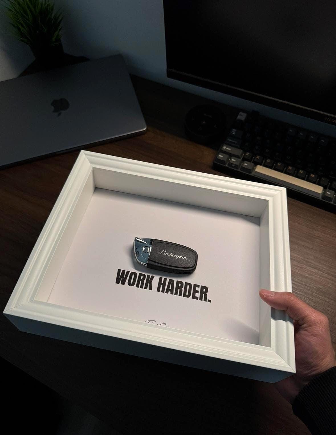 Lamborghini Key Frame – WORK HARDER (White)