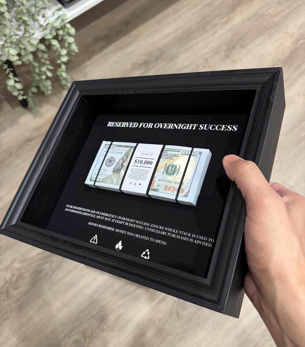 Reserved for Overnight Success - USD Edition | Money Wall Art