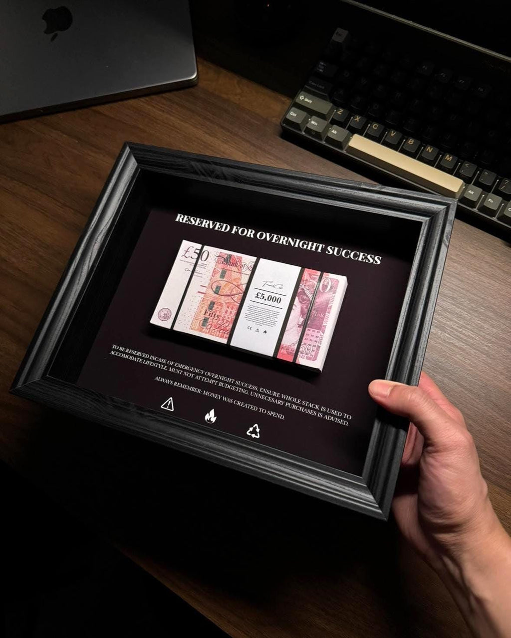 Reserved for Overnight Success - GBP Edition | Money Wall Art