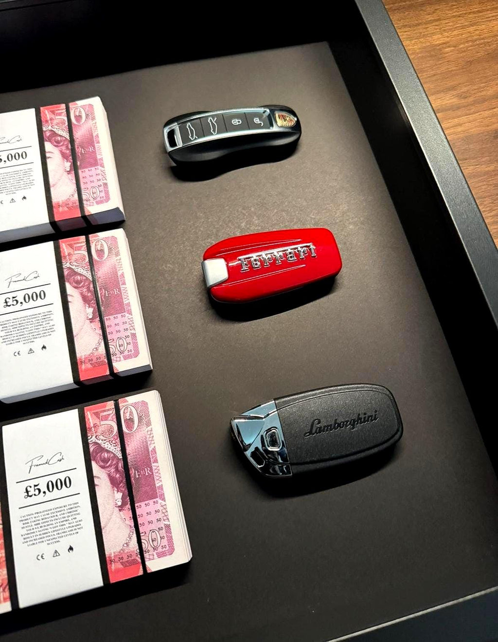 The Wealth Display – GBP & Supercar Keys