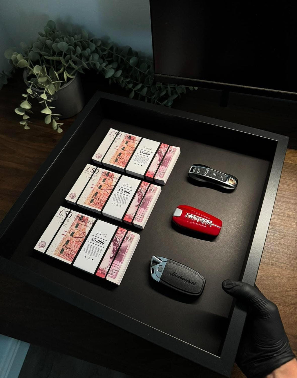 The Wealth Display – GBP & Supercar Keys