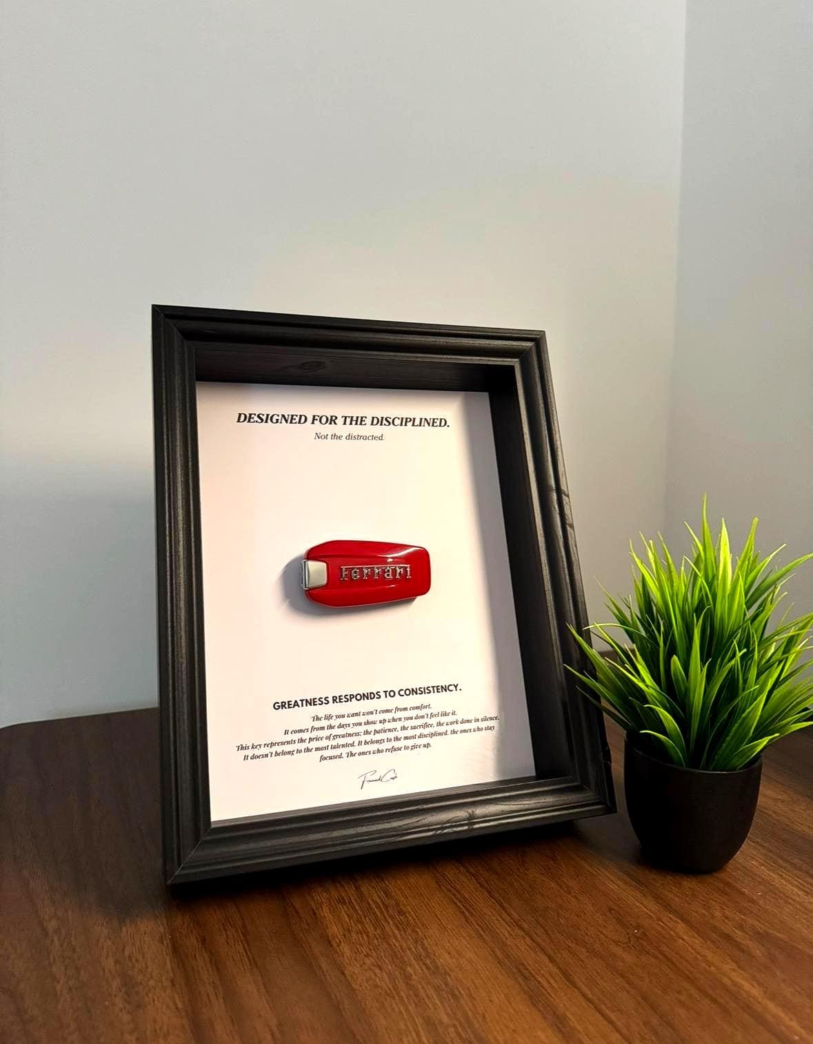 Designed for the Disciplined | Motivational Ferrari Key Frame