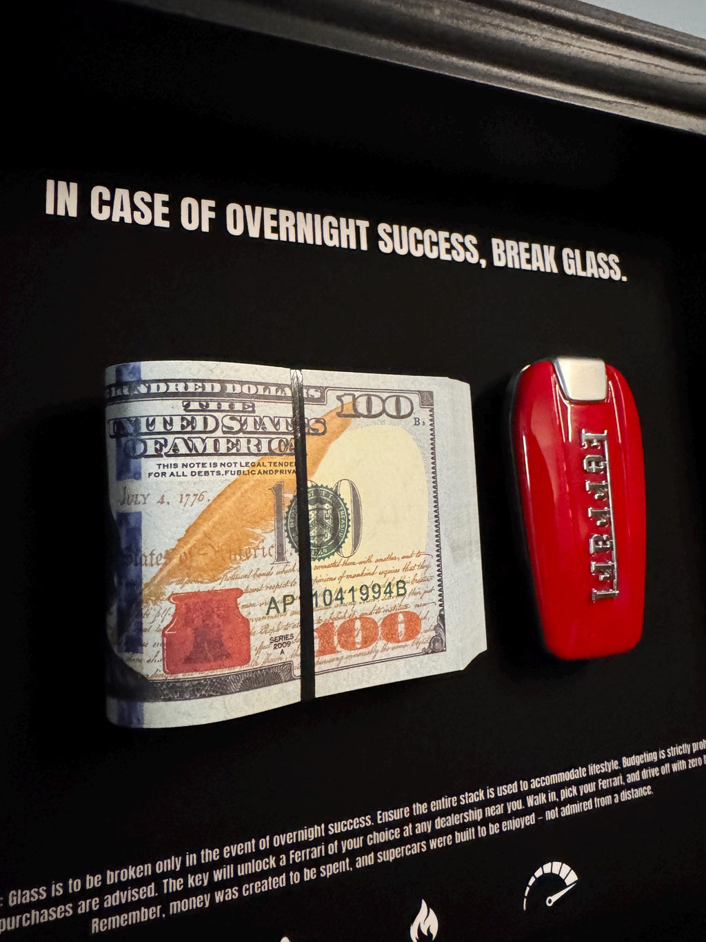 In Case Of Overnight Success Frame - USD & Ferrari Edition