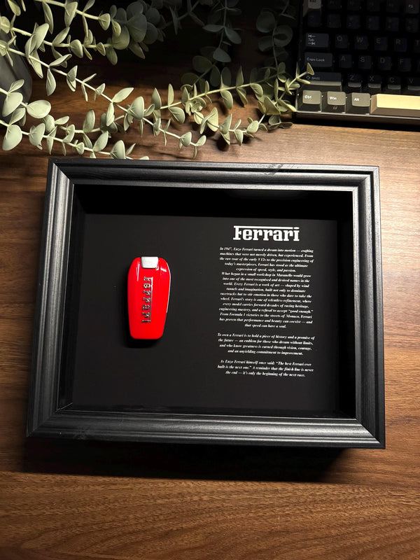 The History Of Ferrari Frame by FramedCash | Luxury Ferrari key frame 25x20cm