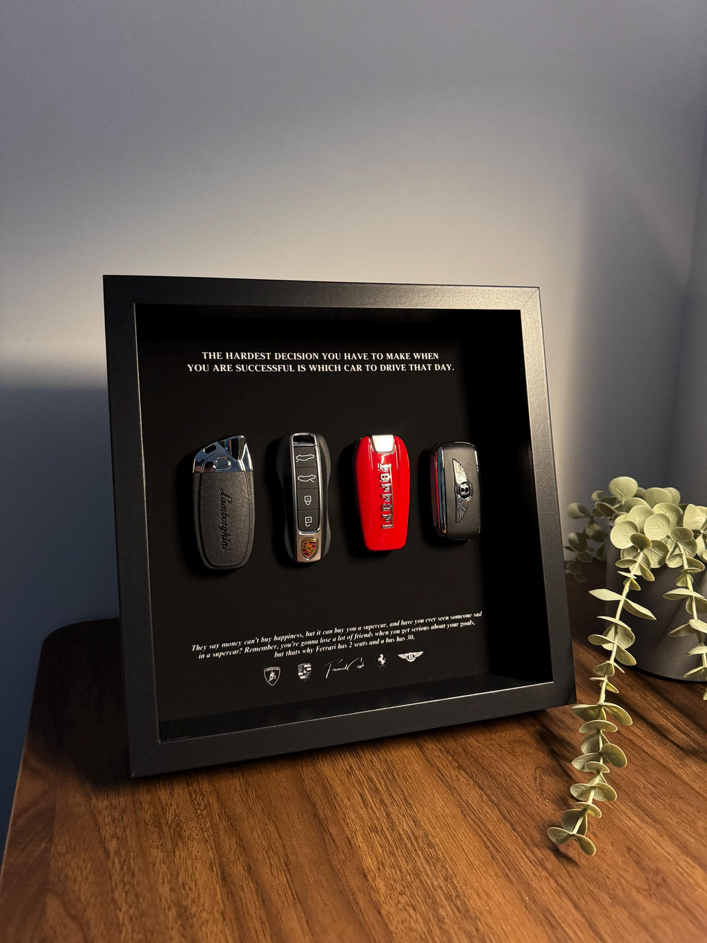 The Hardest Decision Frame | Limited Edition Supercar Keys Frame