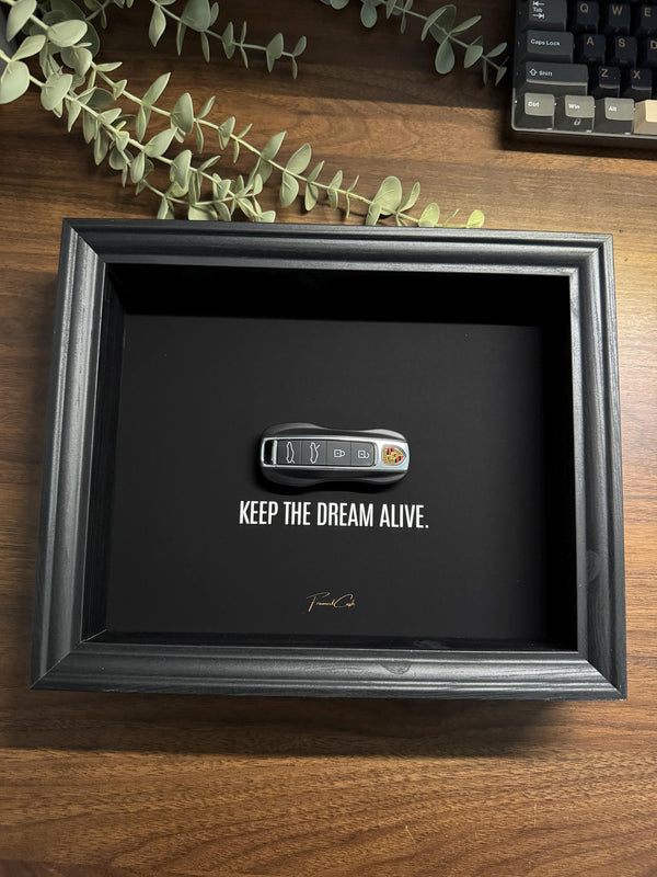 Porsche Key Frame – Keep The Dream Alive | Motivational Wall Art by FramedCash