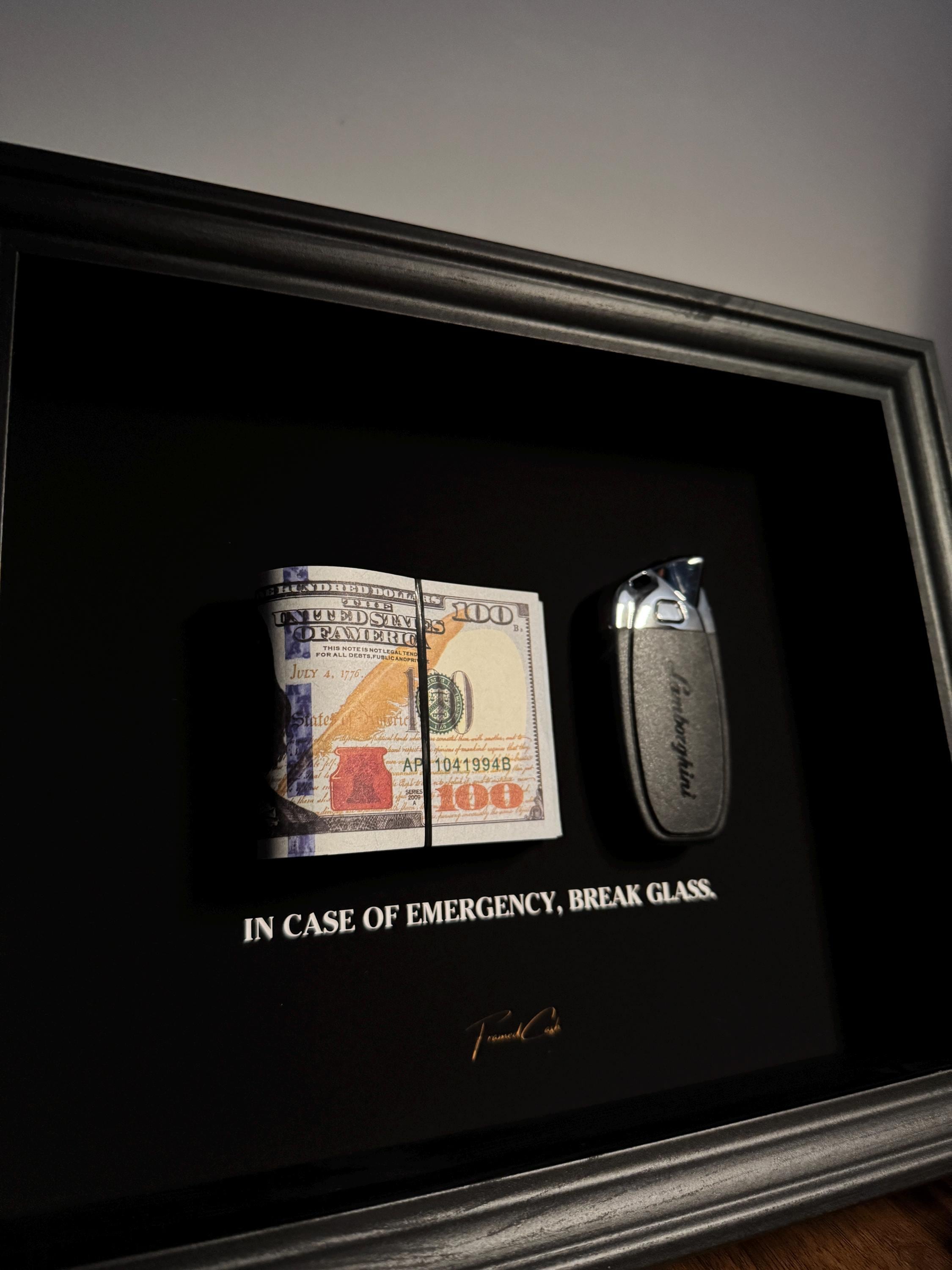 In Case of Emergency Frame - Lamborghini & USD Edition
