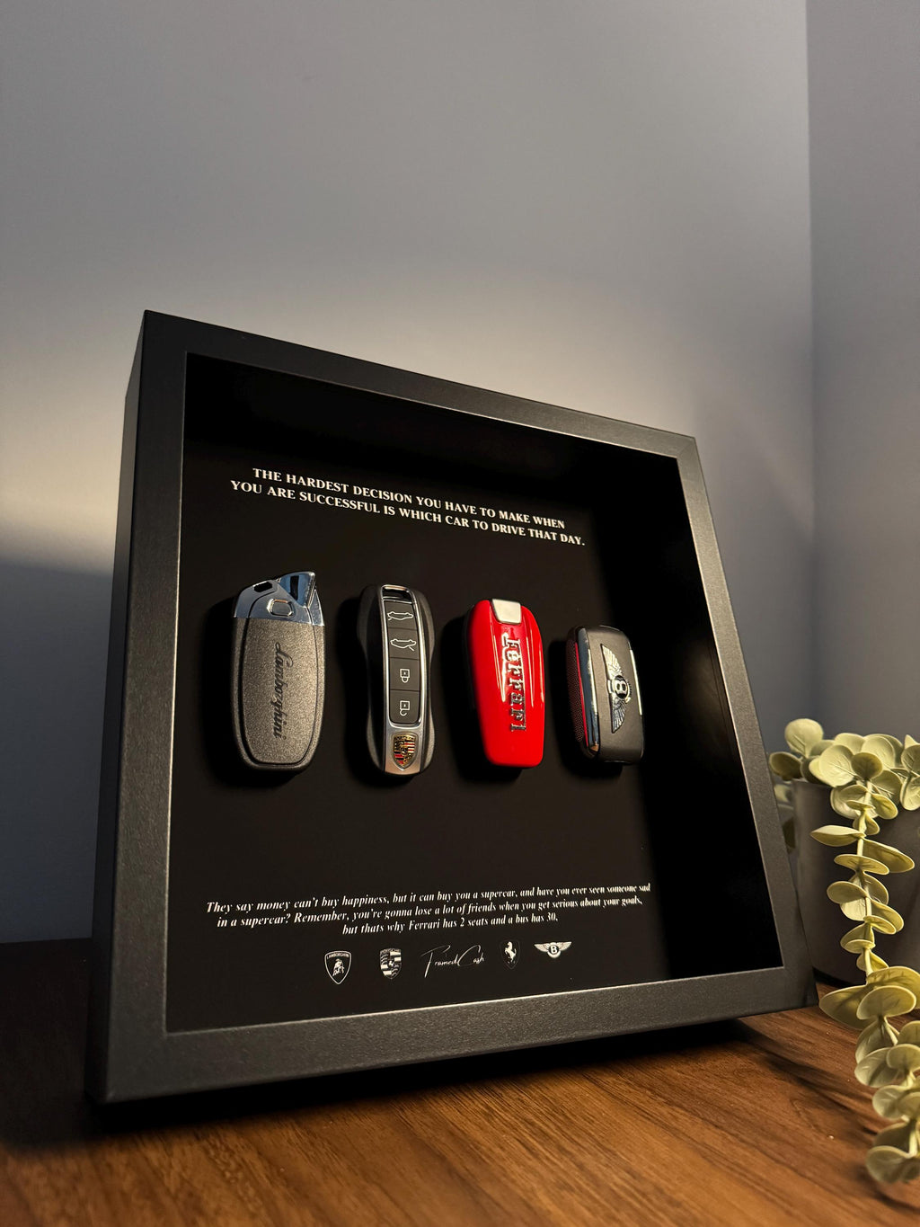 The Hardest Decision Frame | Limited Edition Supercar Keys Frame