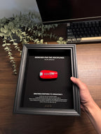 Designed for the Disciplined - Motivational Ferrari Key Frame (Black Edition)