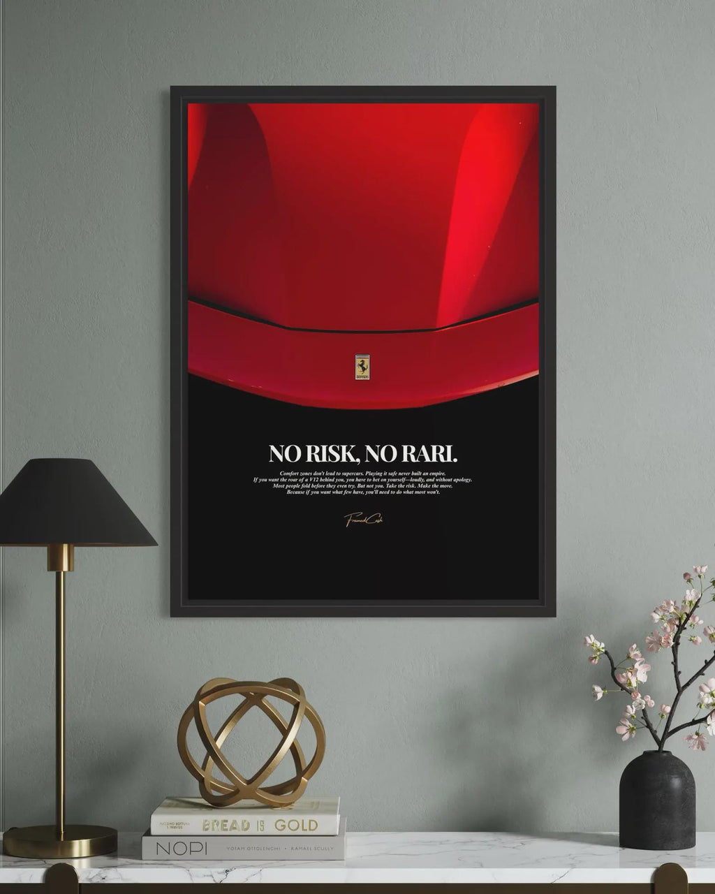 No Risk, No Rari. - Motivational Poster Frame (A3)