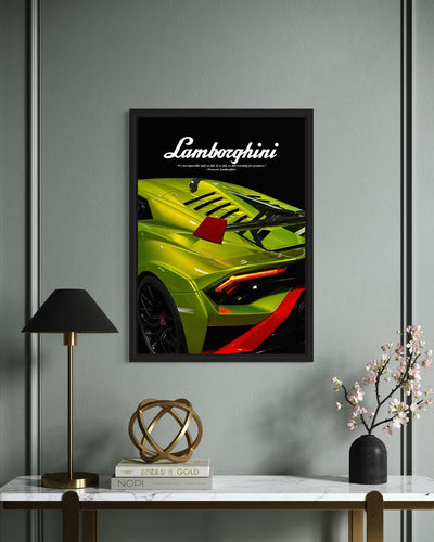 Lamborghini Poster Frame Poster Framed (A3 Size)