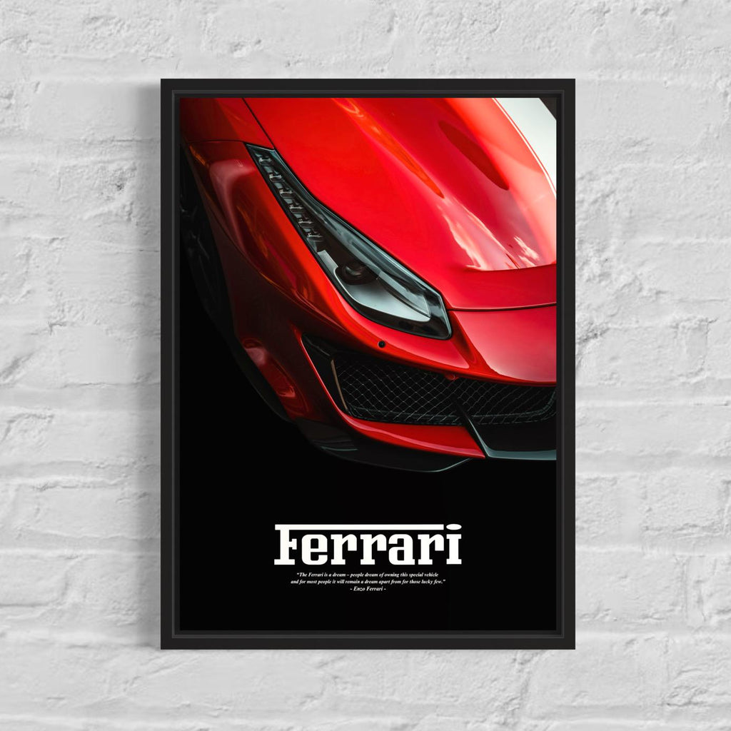 Ferrari Poster Frame – Automotive Wall Art (A3)