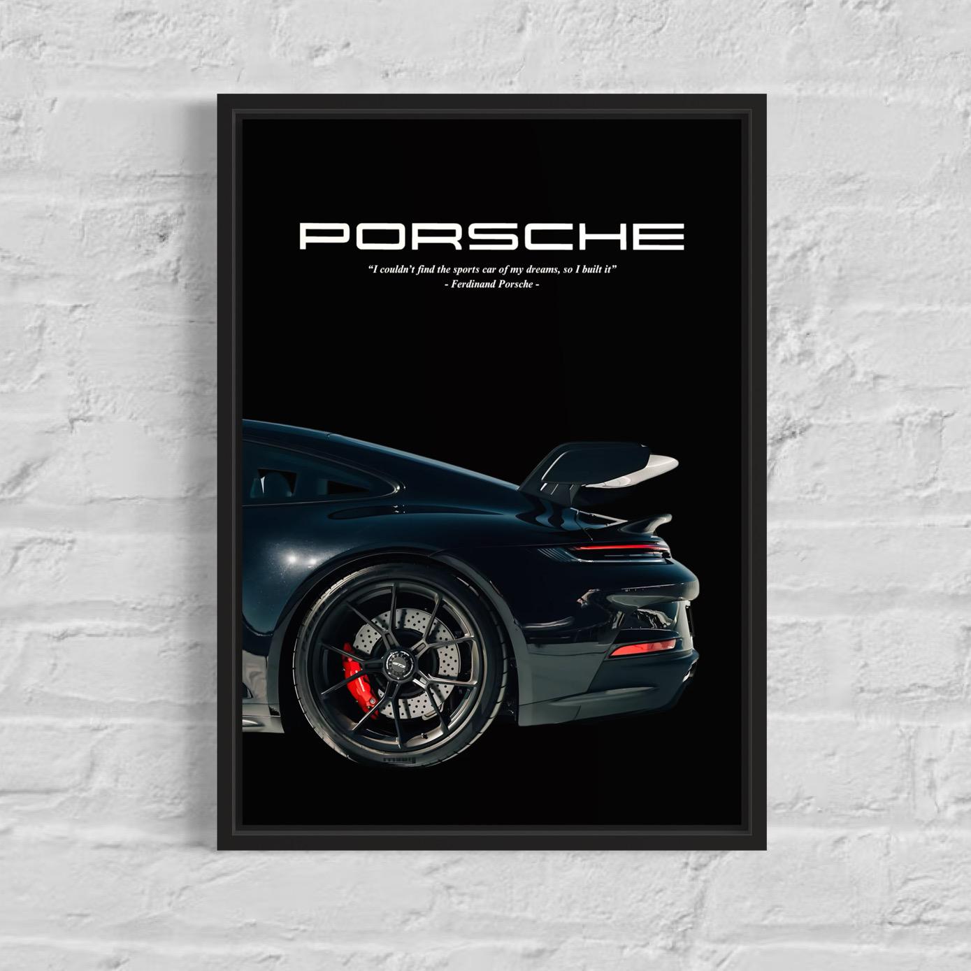 Porsche Poster Frame Poster Framed (A3 Size)