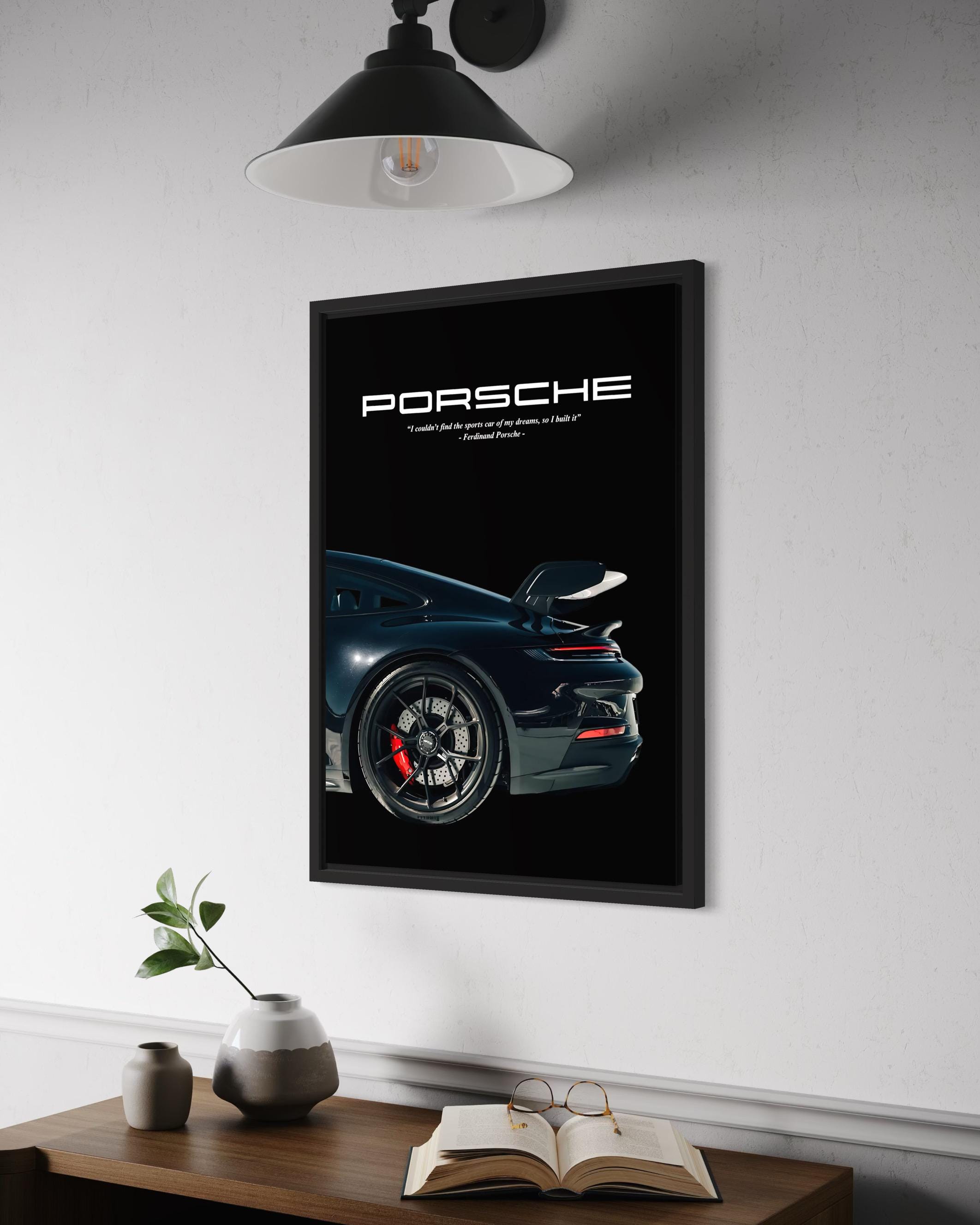 Porsche Poster Frame Poster Framed (A3 Size)