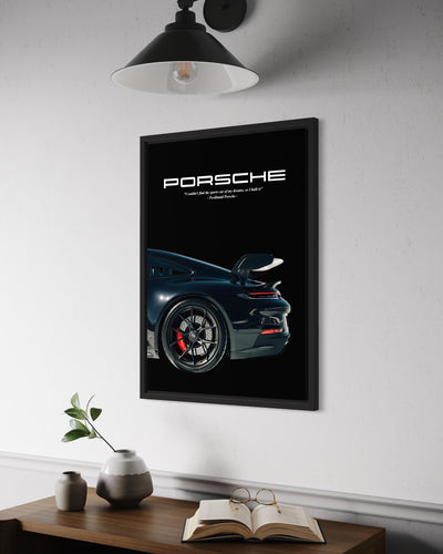 Porsche Poster Frame Poster Framed (A3 Size)