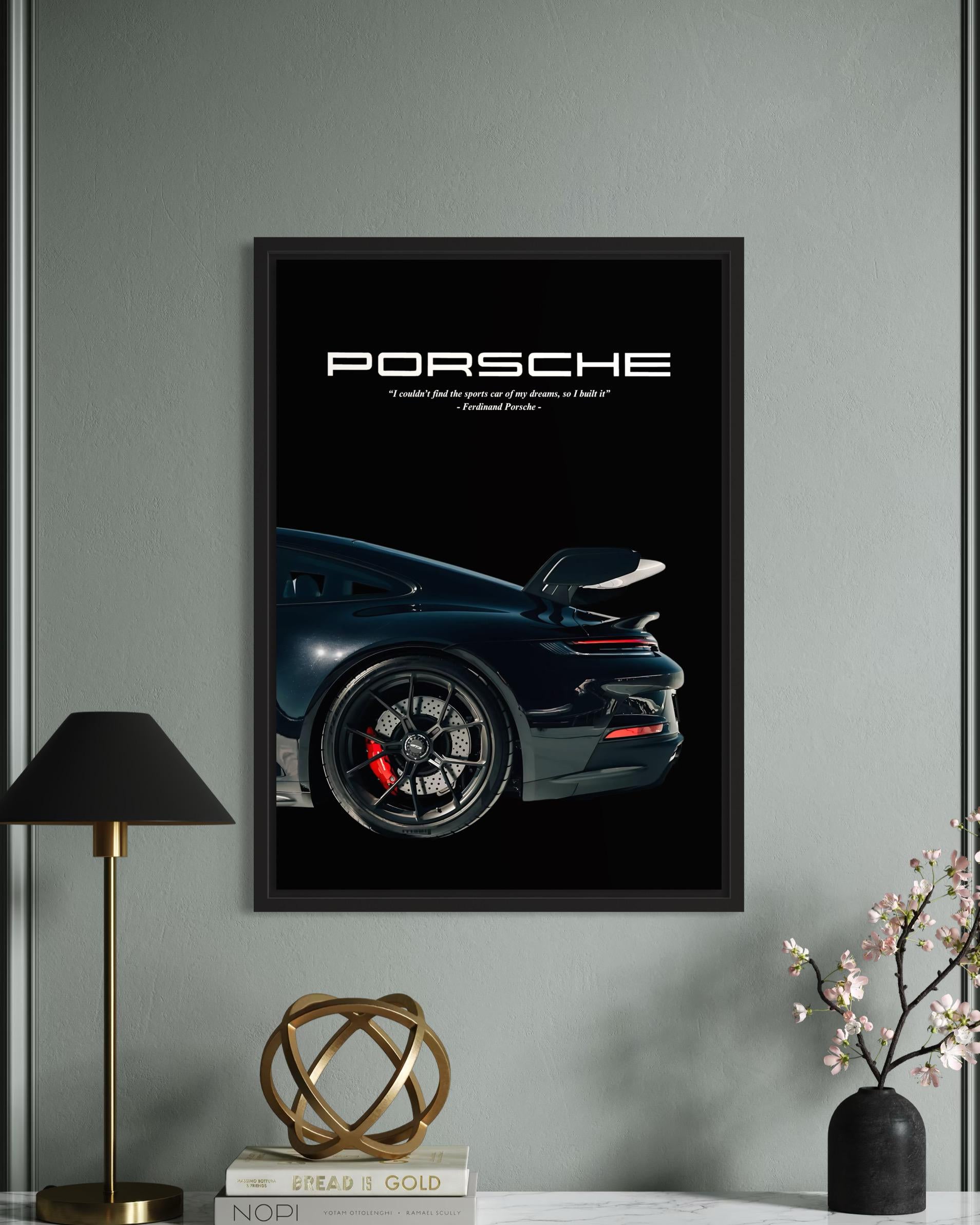 Porsche Poster Frame Poster Framed (A3 Size)