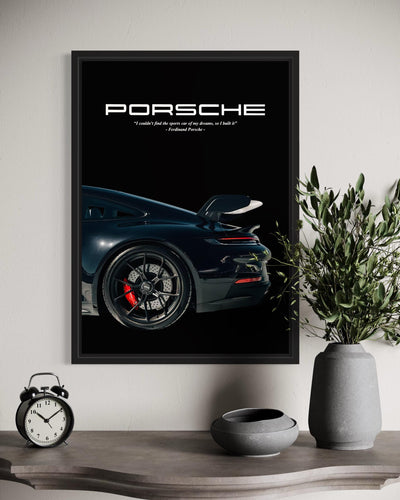 Porsche Poster Frame Poster Framed (A3 Size)