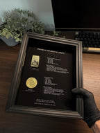 Gold vs Bitcoin Frame | Physical vs Digital Asset Wall Art