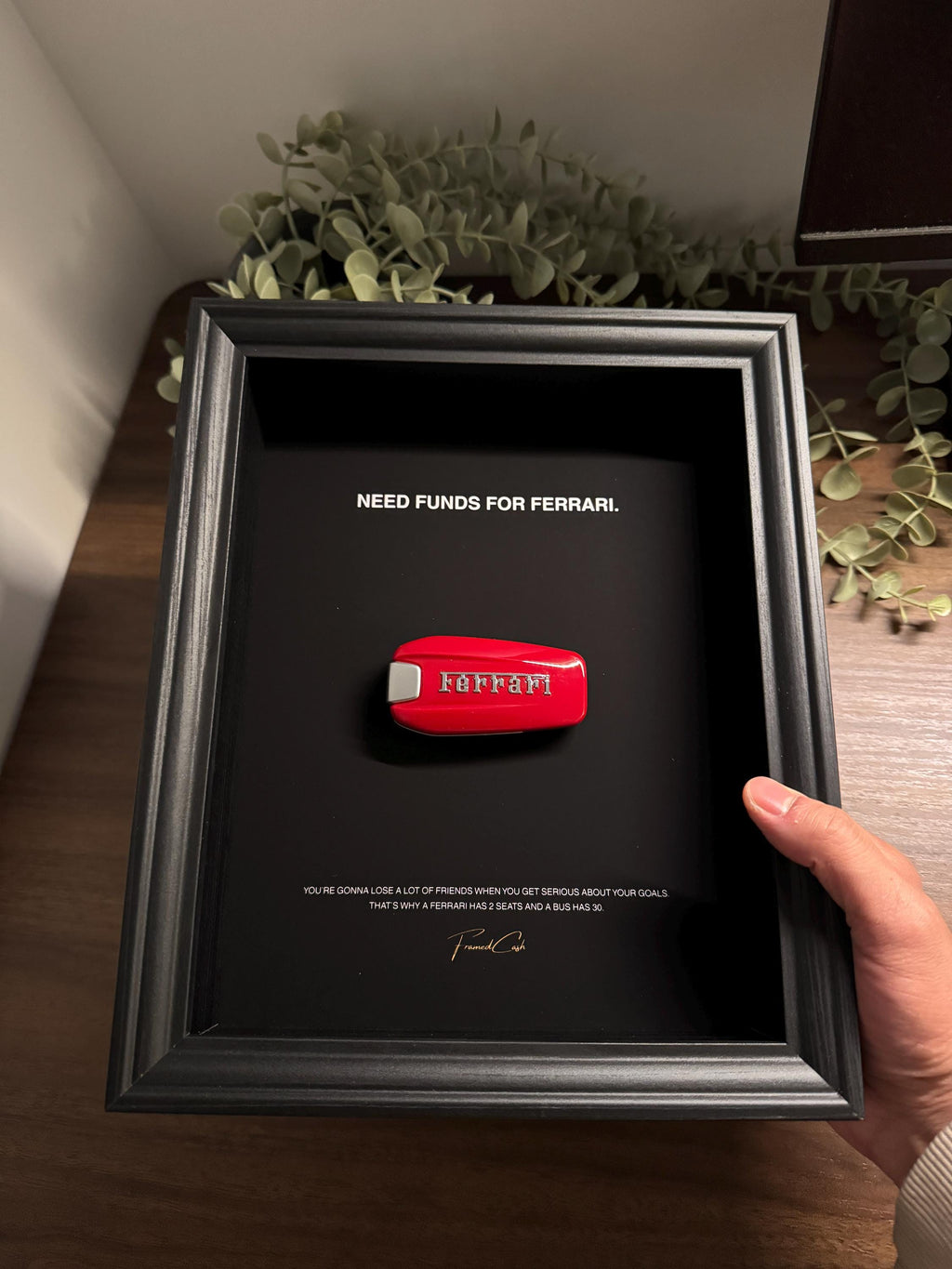 Need Funds for Ferrari | Motivational Ferrari Key Frame