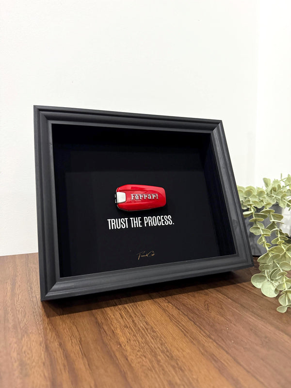 Ferrari Key Frame – Trust The Process. | Motivational Wall Art by FramedCash