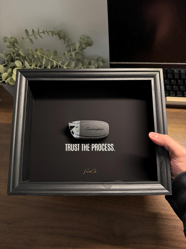 Lamborghini Key Frame – Trust The Process. | Motivational Wall Art by FramedCash
