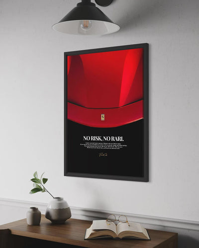 No Risk, No Rari Poster Framed (A3 Size)