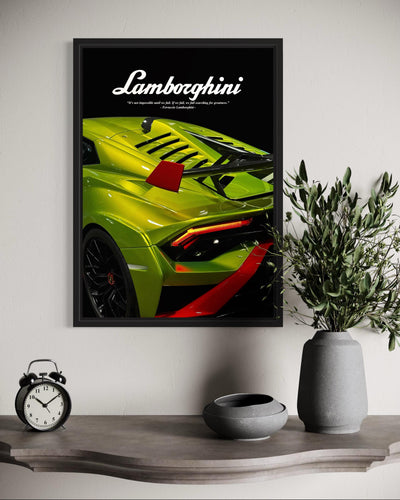Lamborghini Poster Frame Poster Framed (A3 Size)