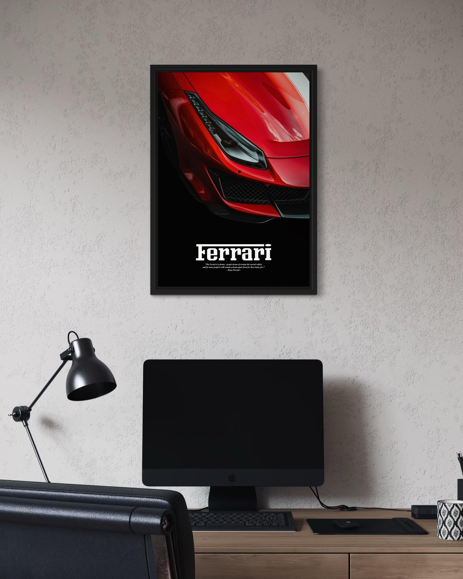 Ferrari Poster Frame Poster Framed (A3 Size)