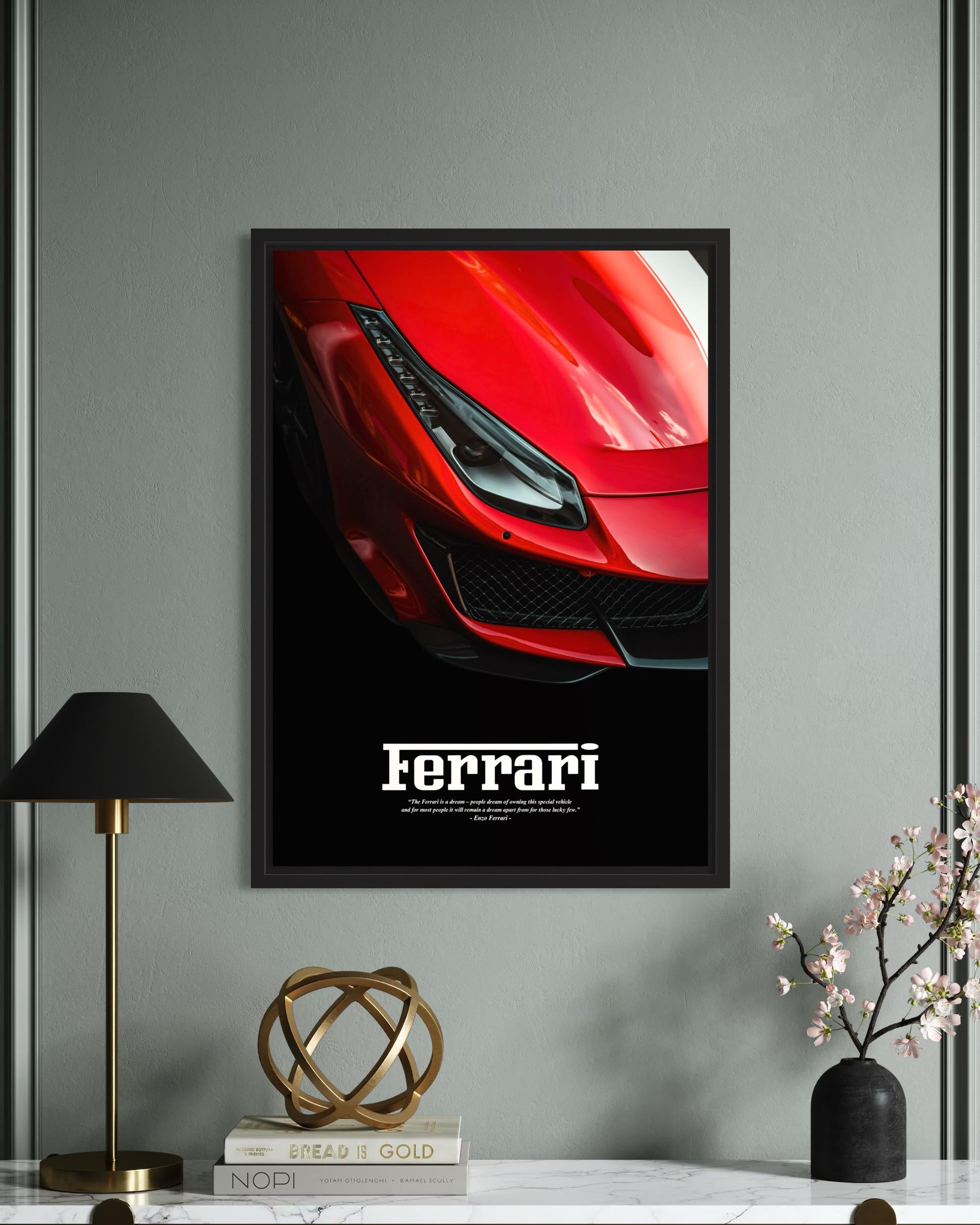 Ferrari Poster Frame Poster Framed (A3 Size)