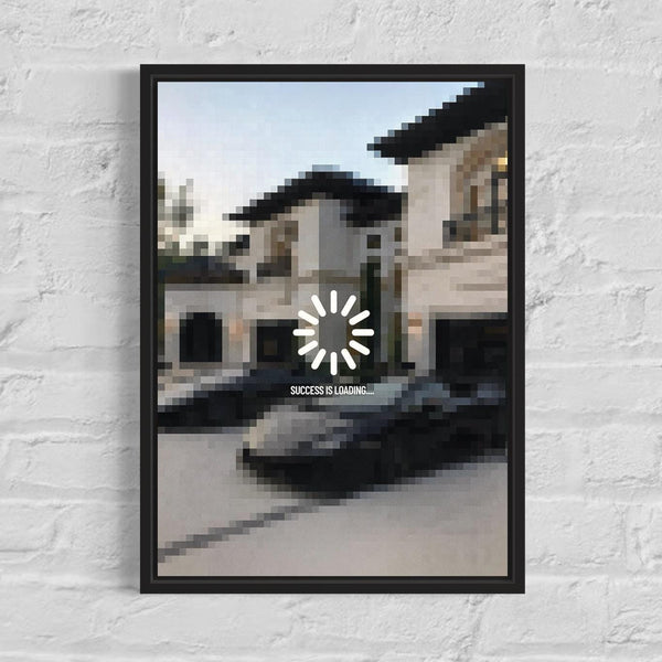 Motivational Poster Frame – "Success is Loading..." – 42x30cm (A3 Size) | FramedCash